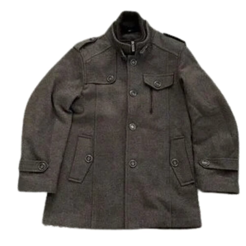 Siqilong Men’s Brown Winter Wool Blend Coat Jacket 170/88A - Size M - Picture 1 of 8
